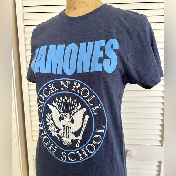 1234 Ramones Rock N Roll High School Blue T-Shirt Tee Women Size XS Short Sleeve - Picture 4 of 7